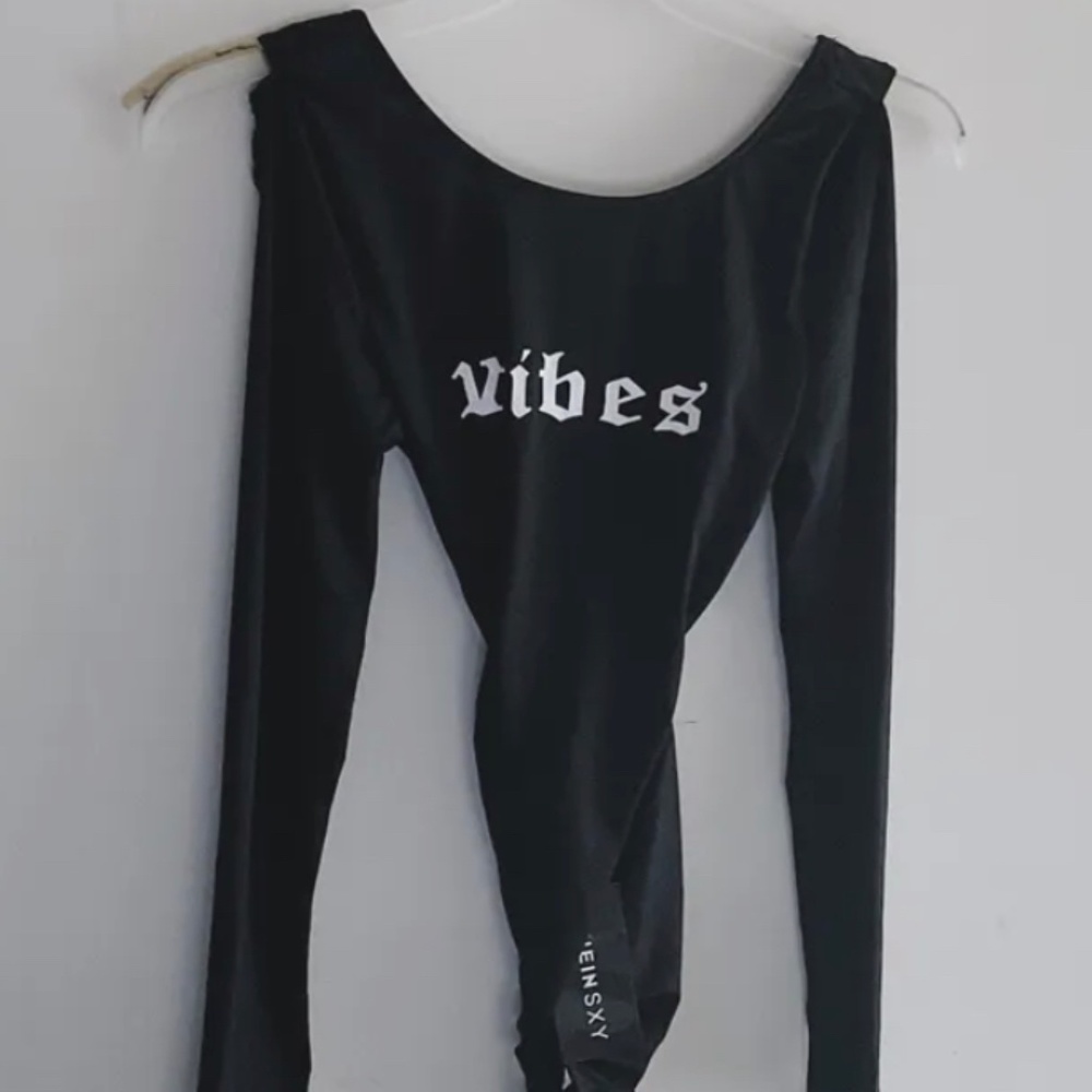 Sexy Vibes Graphic Backless Body Suit